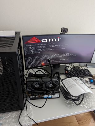 最小構成で動作確認している様子